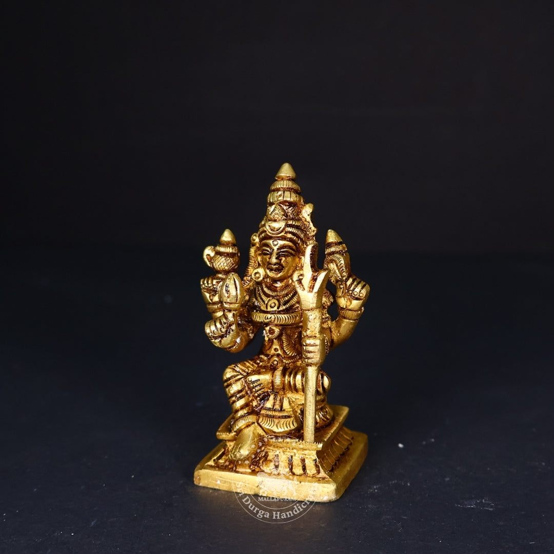 3" Inch Brass Rajarajeshwari Idol