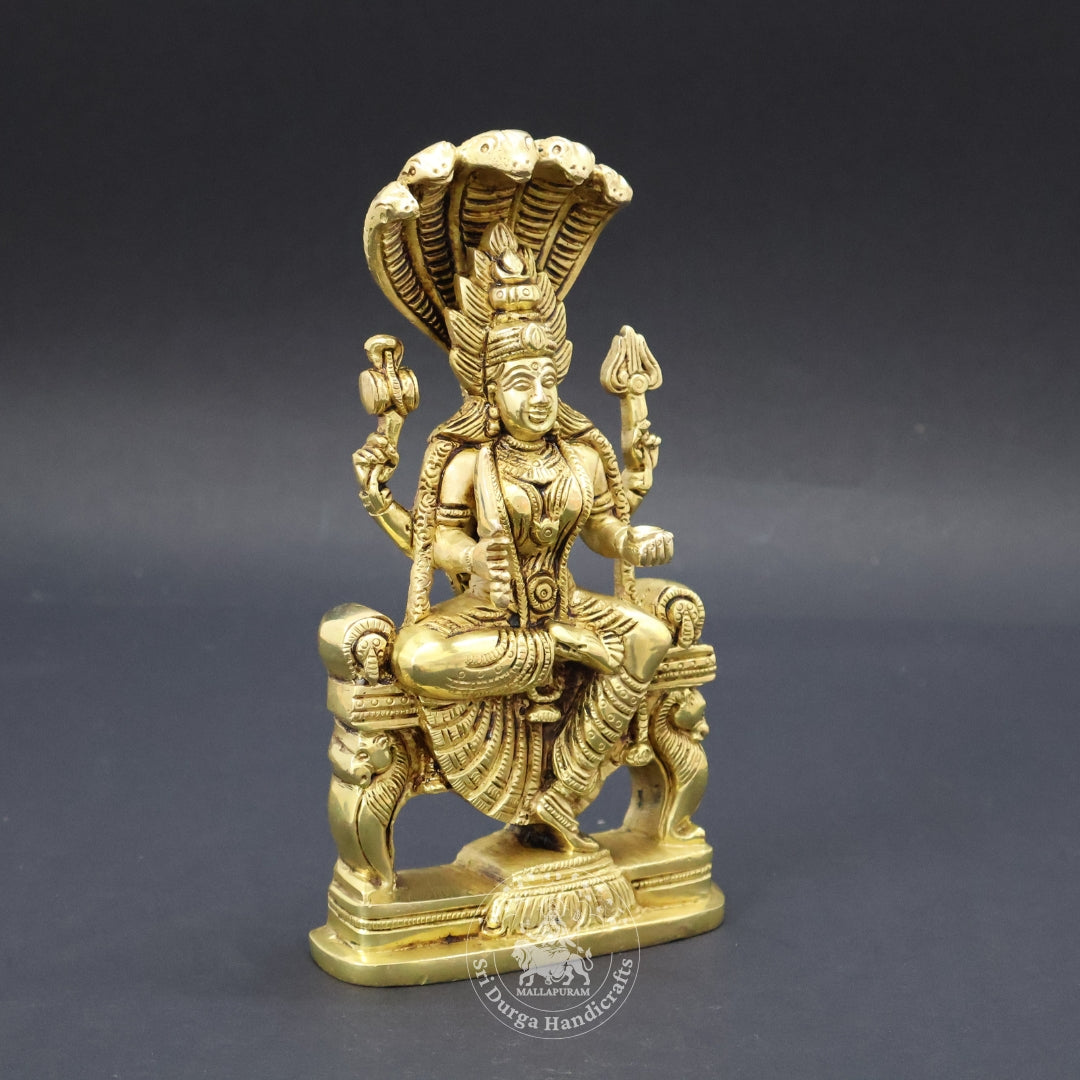 8" Inch Brass Karumari Amman Idol