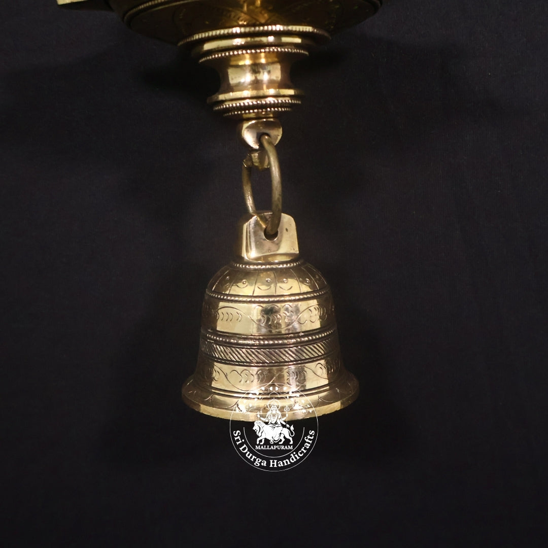 12" Inch Brass Annam Saravilakku Hanging with Bell