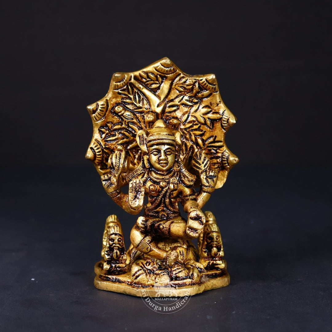 4" Inch Brass Dakshana Murthi Idol