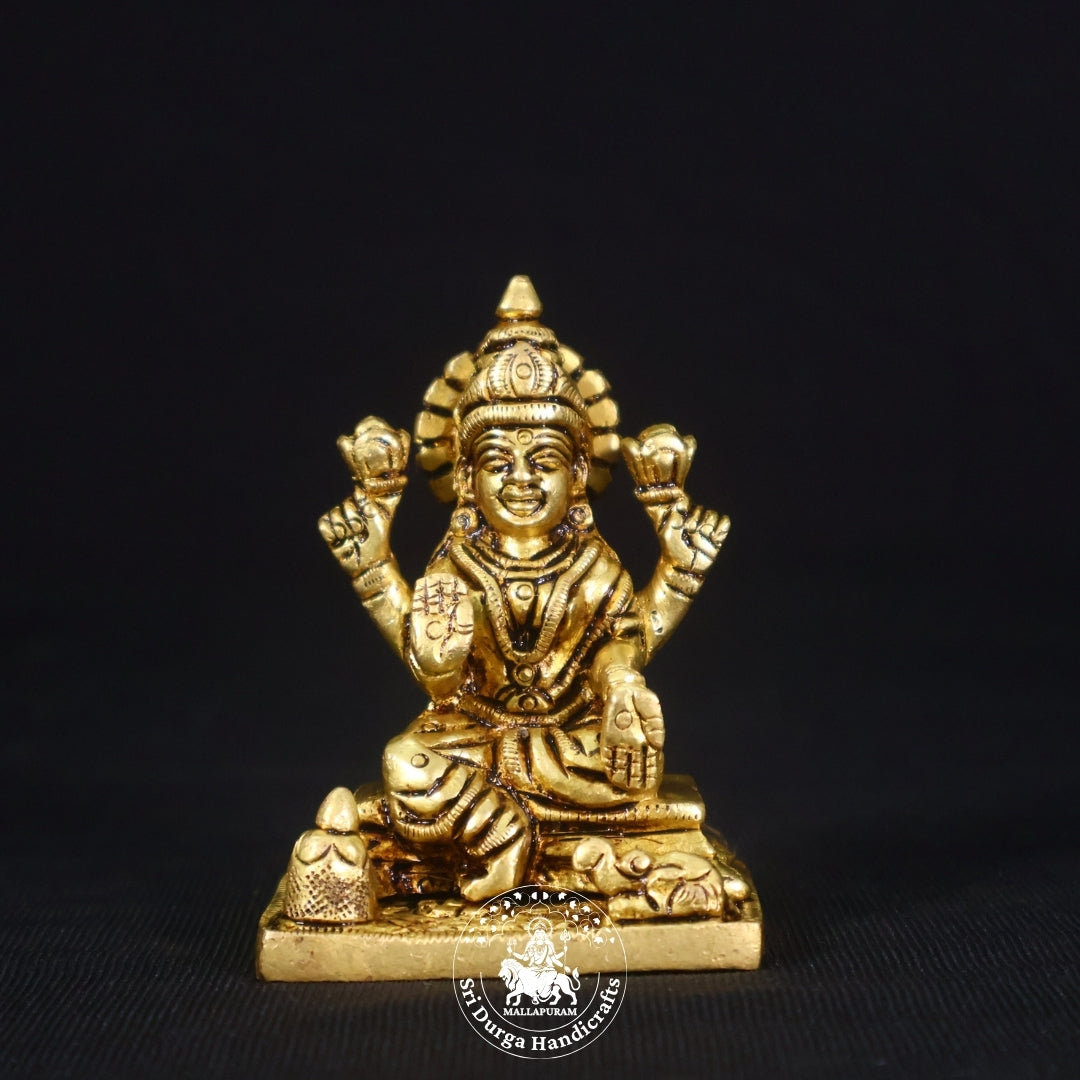 3" Inch Brass Double Choki Lakshmi Idol