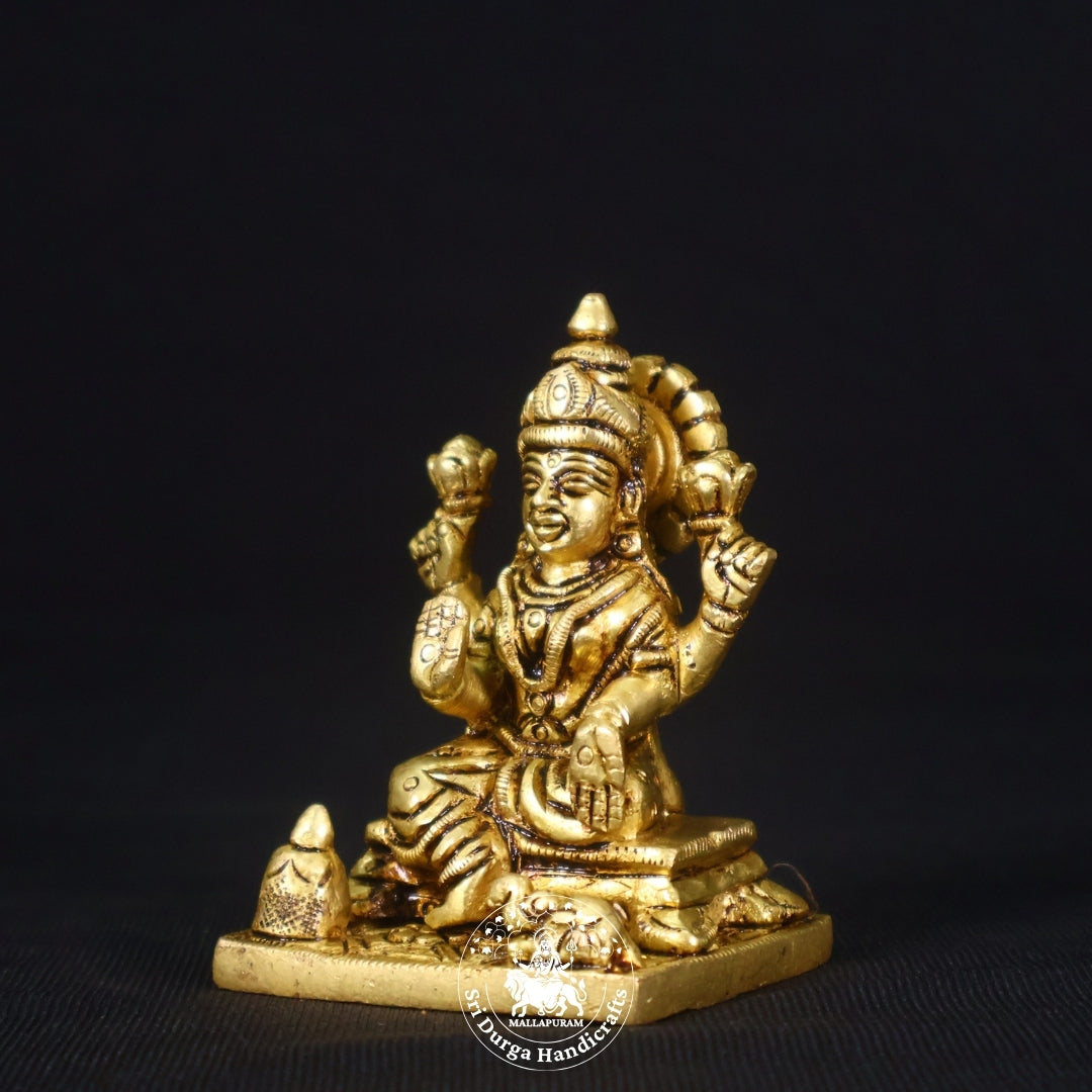 3" Inch Brass Double Choki Lakshmi Idol