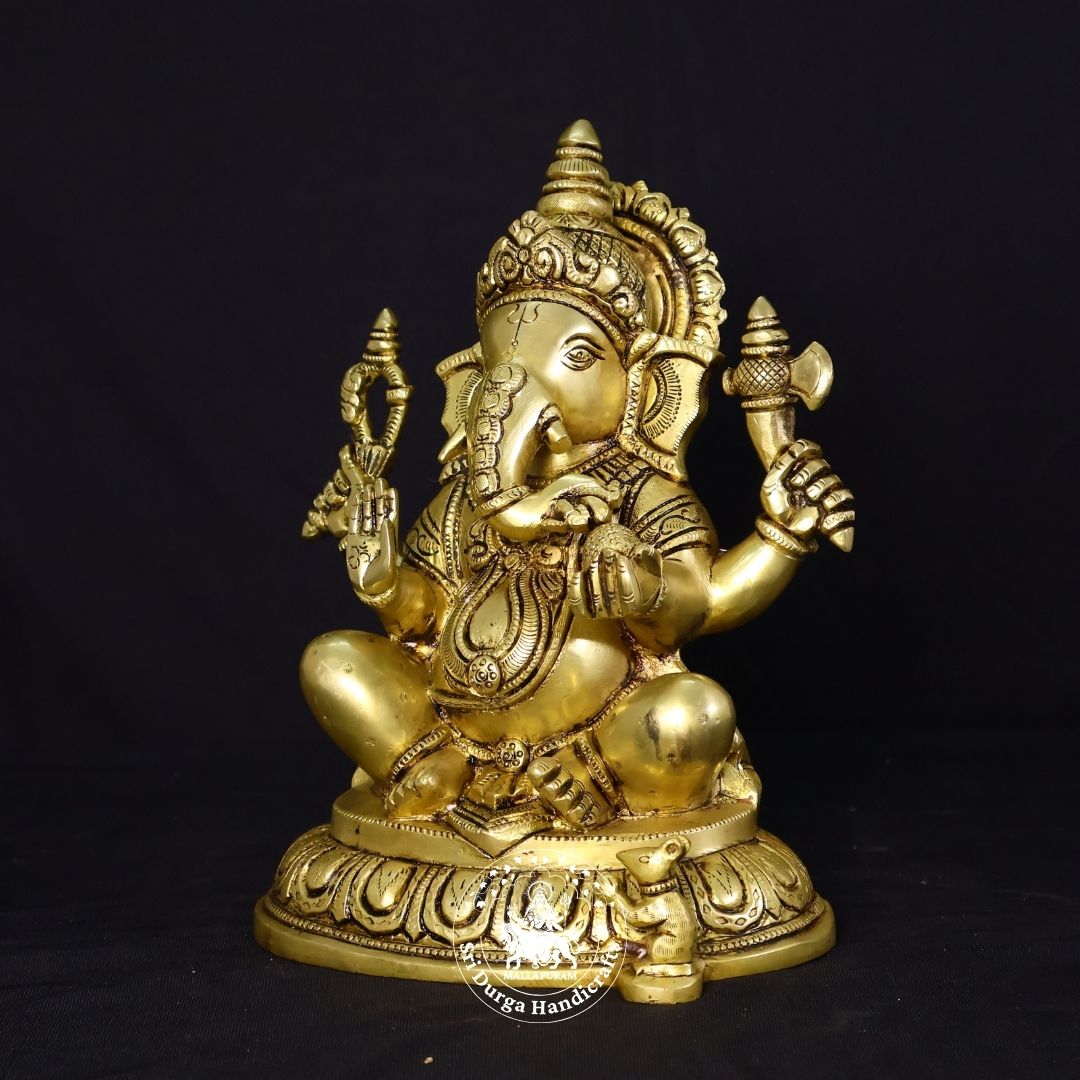 11" Inch Brass New Ganesh Idol