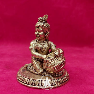 Brass Matkan Krishna Idol