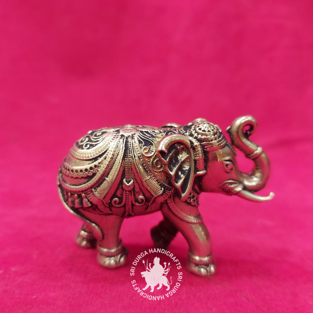 1.5 Inch Brass Elephant Idol