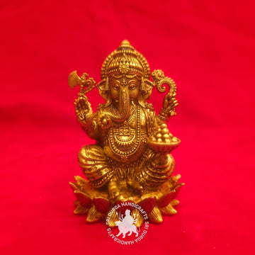 3 inch Brass Kamal Ganesh Idol