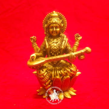 4 inch Brass Kamal Saraswathi Idol