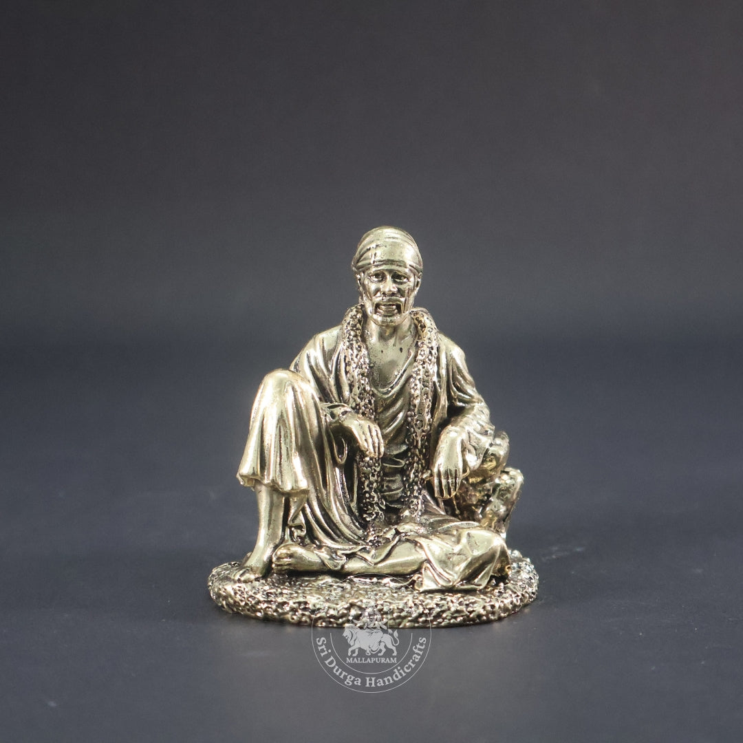 3" Inch Brass Sai Baba Sitting Idol