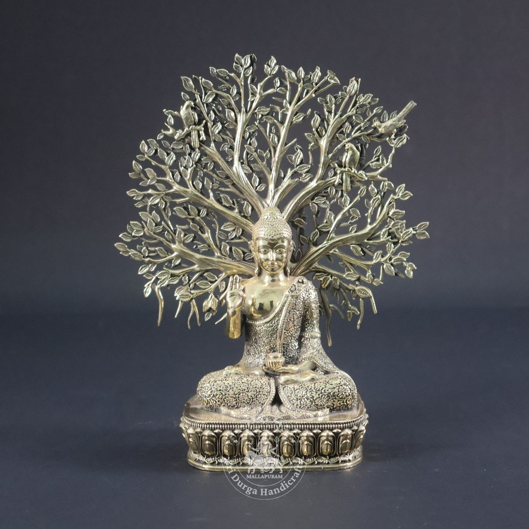 6" Inch Brass Tree Buddha