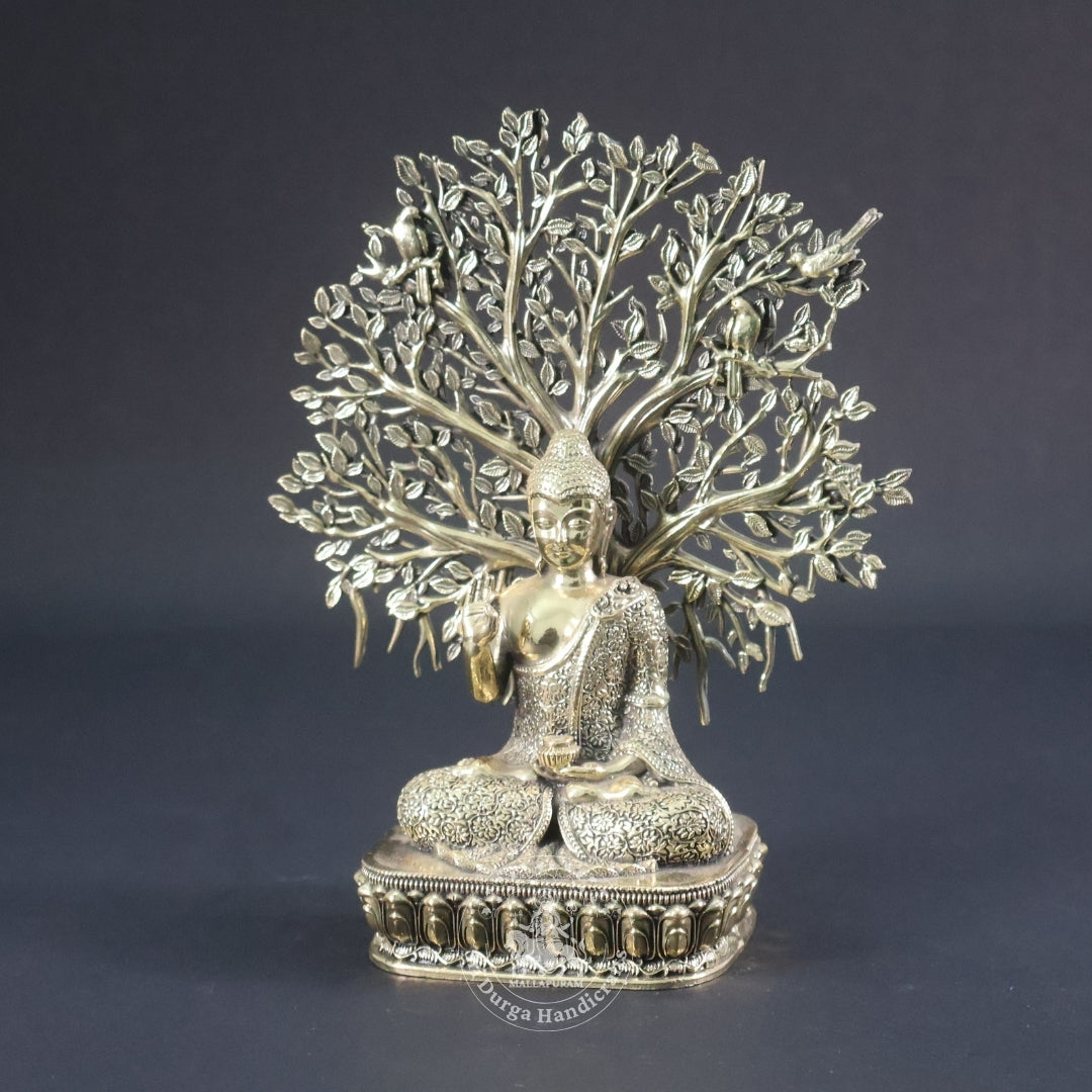 6" Inch Brass Tree Buddha