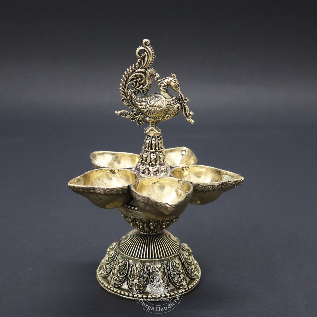 7" Inch Brass Peacock Deep