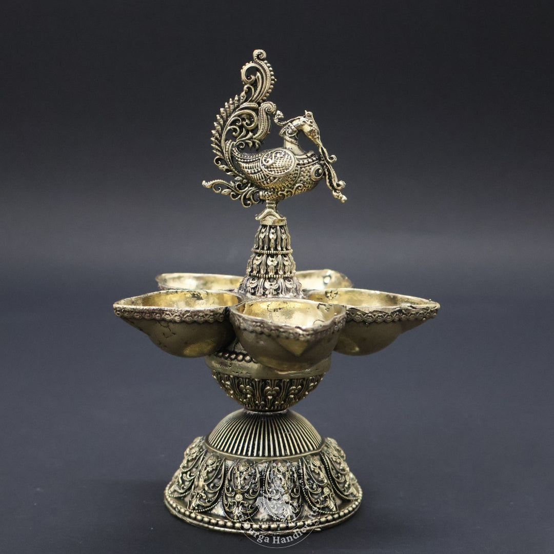 7" Inch Brass Peacock Deep