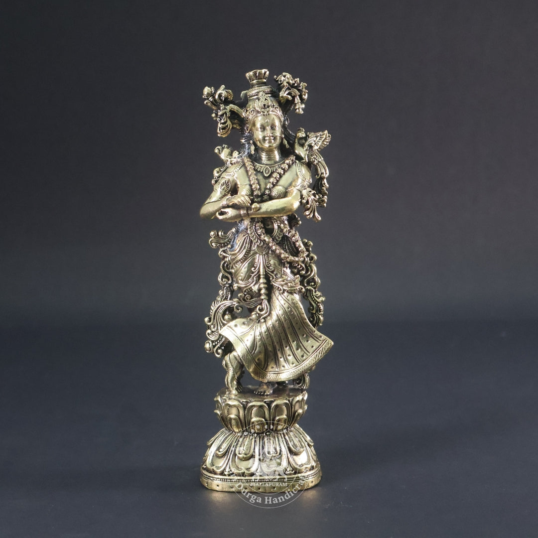 7" Inch Brass Radha standing Idol