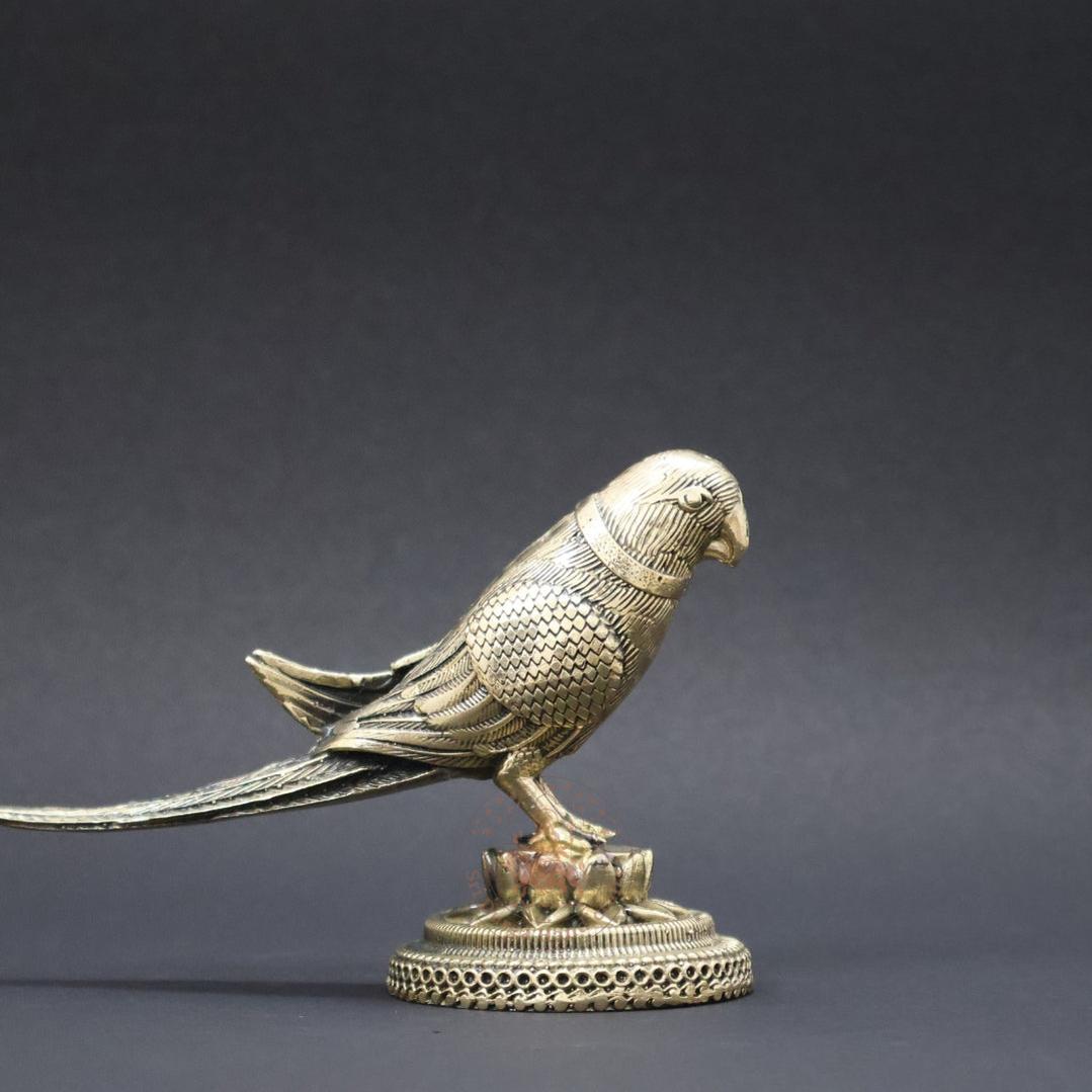 4" Inch Brass Parrot
