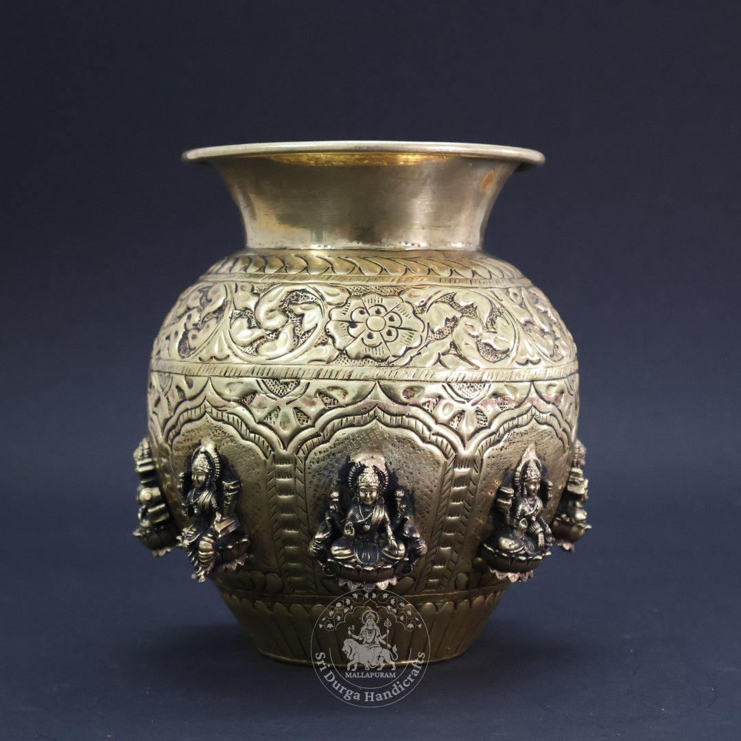 5" Inch Brass Astalakshmi Chombu (Outer)