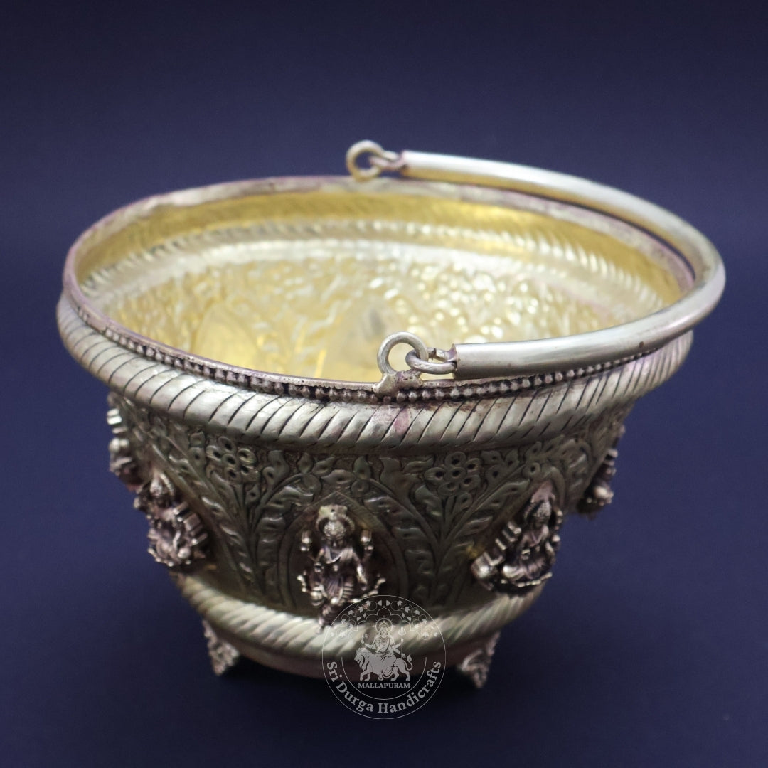 6" Inch Brass Astalakshmi Basket