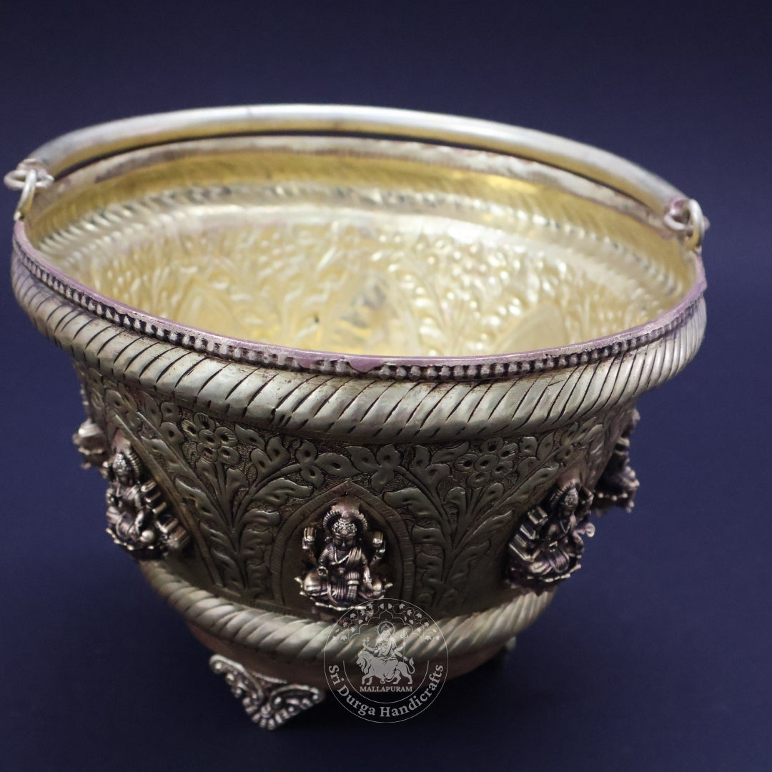 6" Inch Brass Astalakshmi Basket