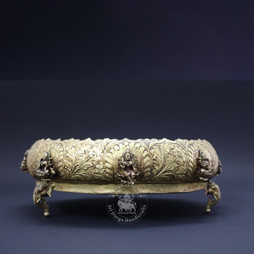 4" Inch Brass Astalakshmi Uruli