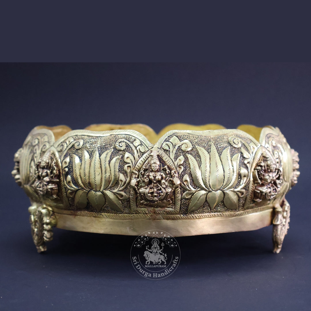 4" Inch Brass Astalakshmi Uruli