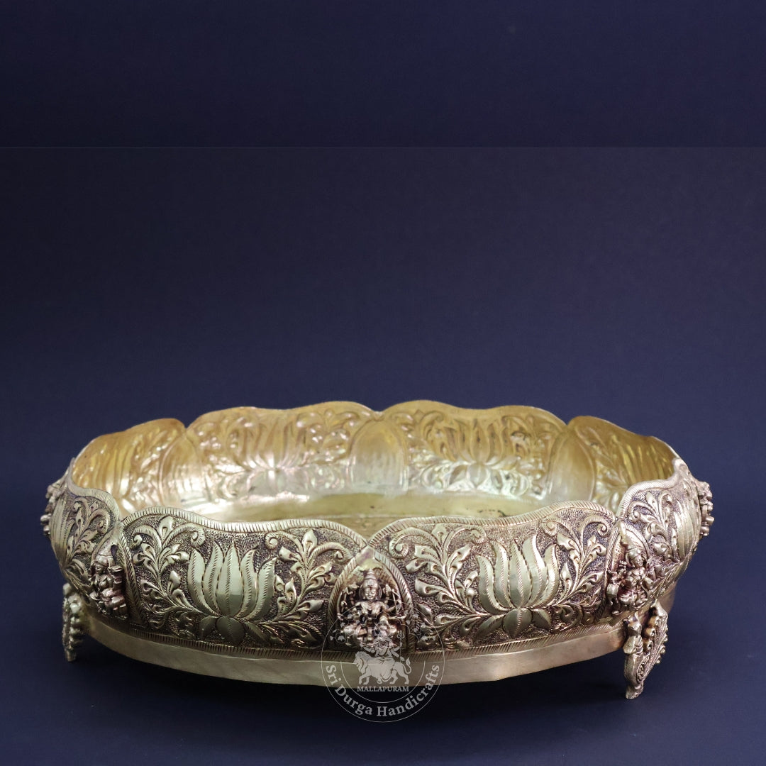 4" Inch Astalakshmi Uruli Brass