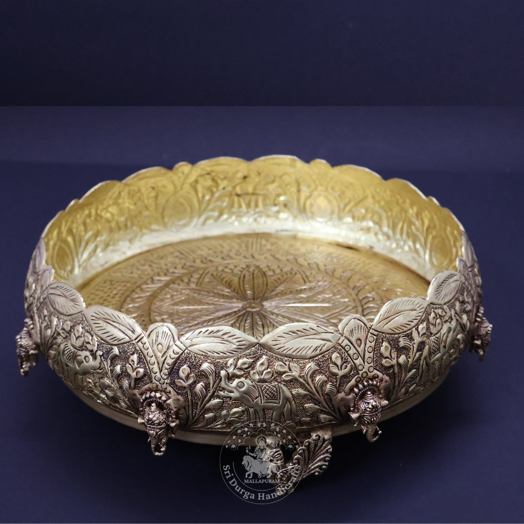 4" Inch Brass Astalakshmi Uruli