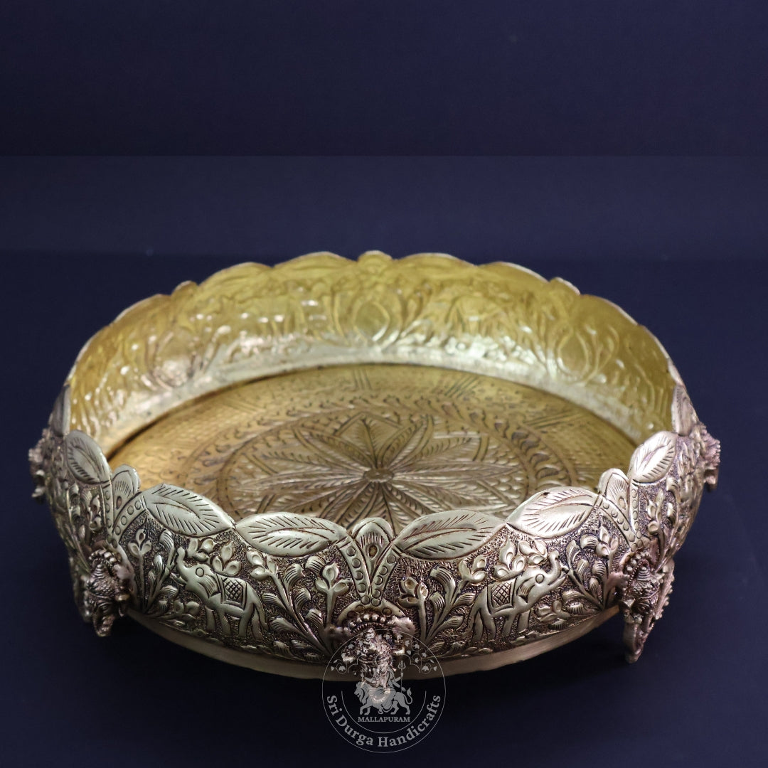 4" Inch Brass Astalakshmi Uruli
