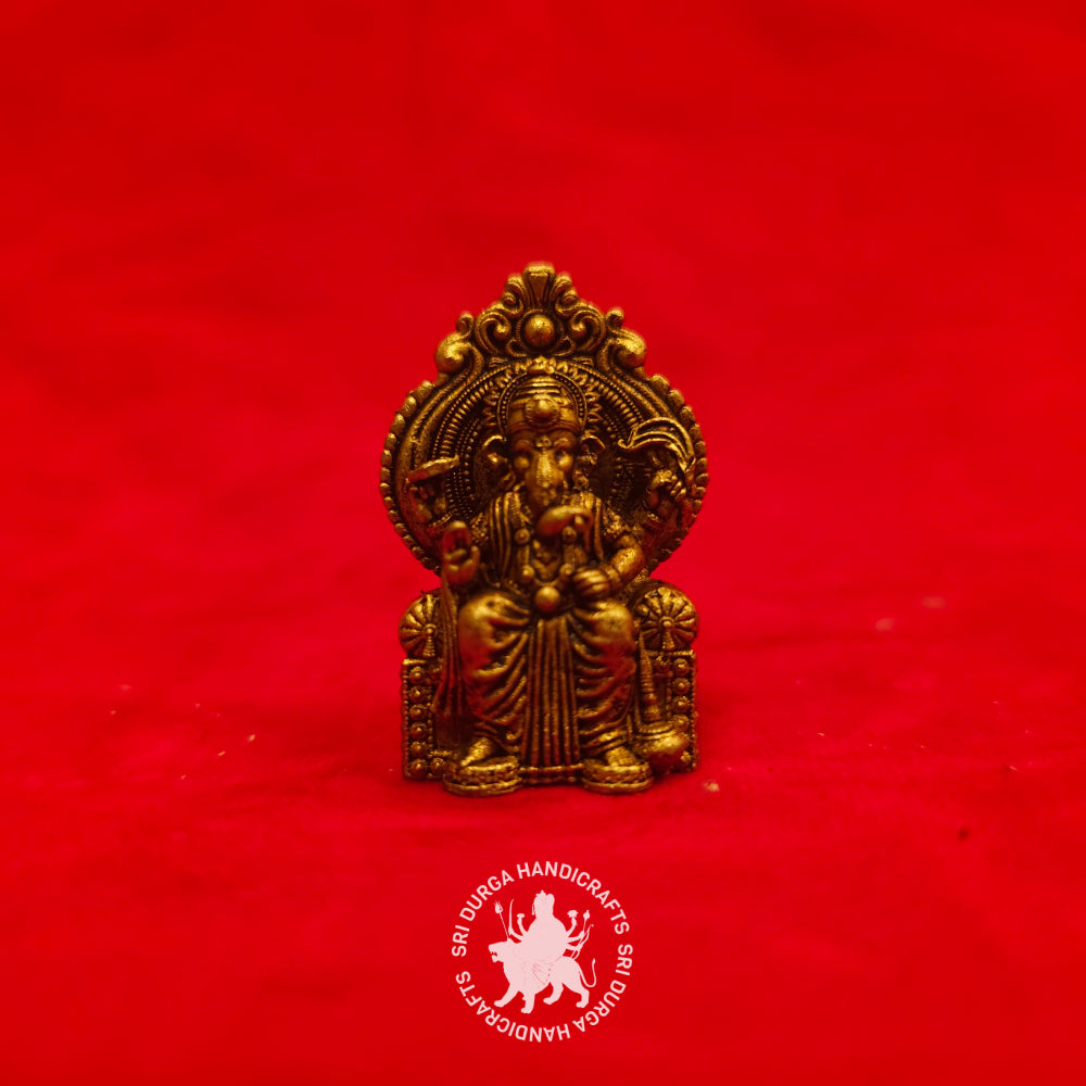 2 inch Brass Ganesh Miniature Idol