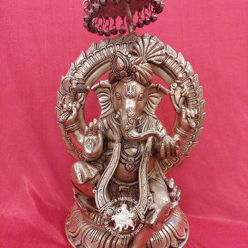 Umbrella Ganesh - Brass Idol