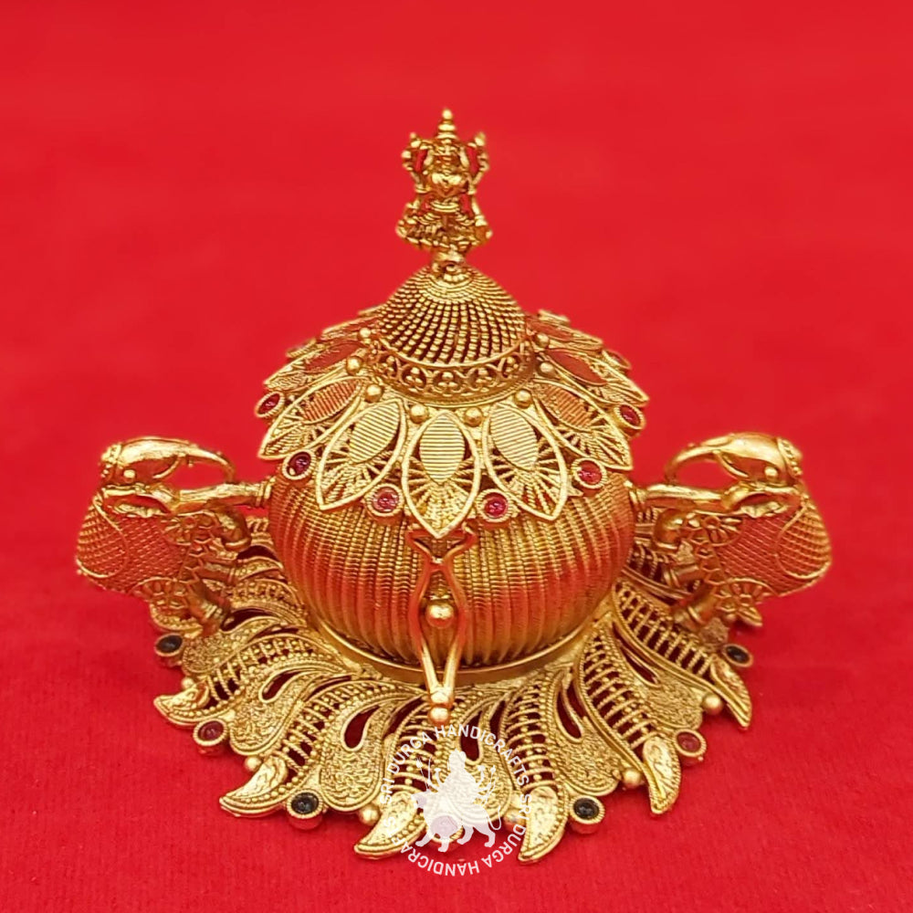 German Silver Gajalakshmi Kumkum Box – Sri Durga Handicrafts