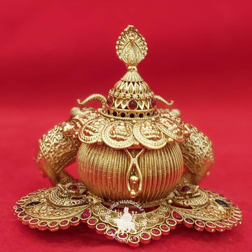 German Silver Astalakshmi Kumkum Box