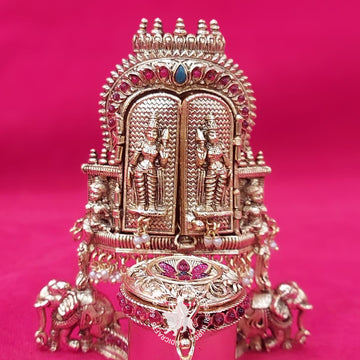 German Silver Sivan Parvathi Box