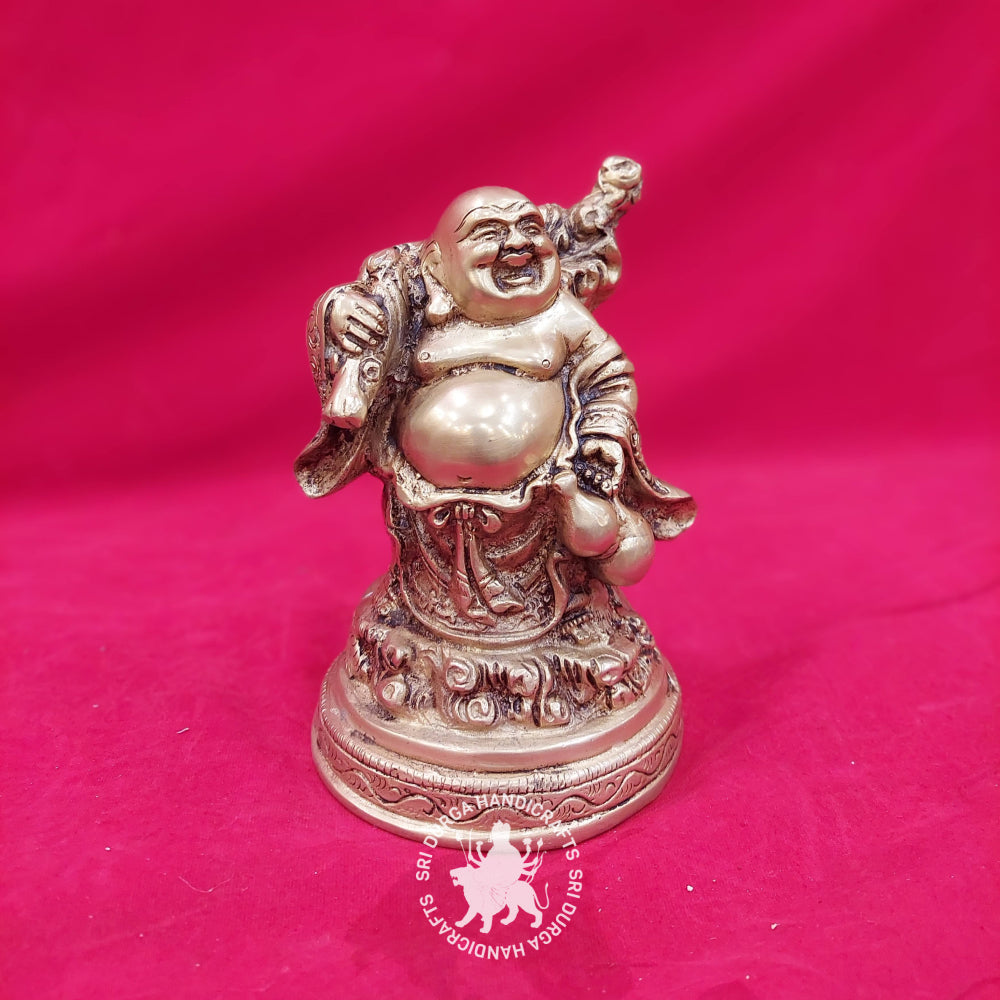 7 inch Brass Happy Buddha Idol