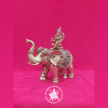 16 inch Brass Astalakshmi Elephant Idol