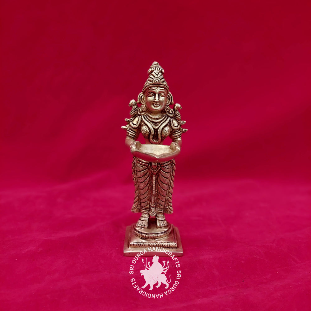 8 inch Brass Paavai Vilakku Idol