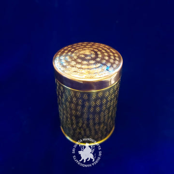 7 inch Brass Round Hammered Box (2613B) Gift Item